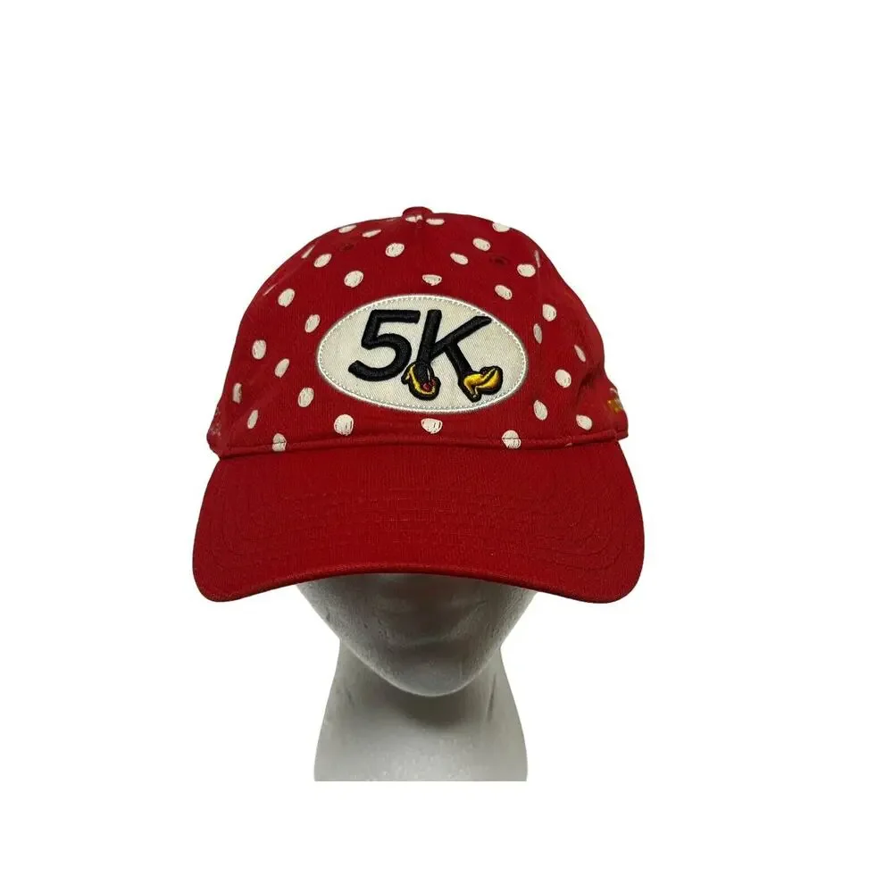 Disney Parks Minnie Mouse 5K Running Hat Cap RunDisney Every Mile Is Magic Red